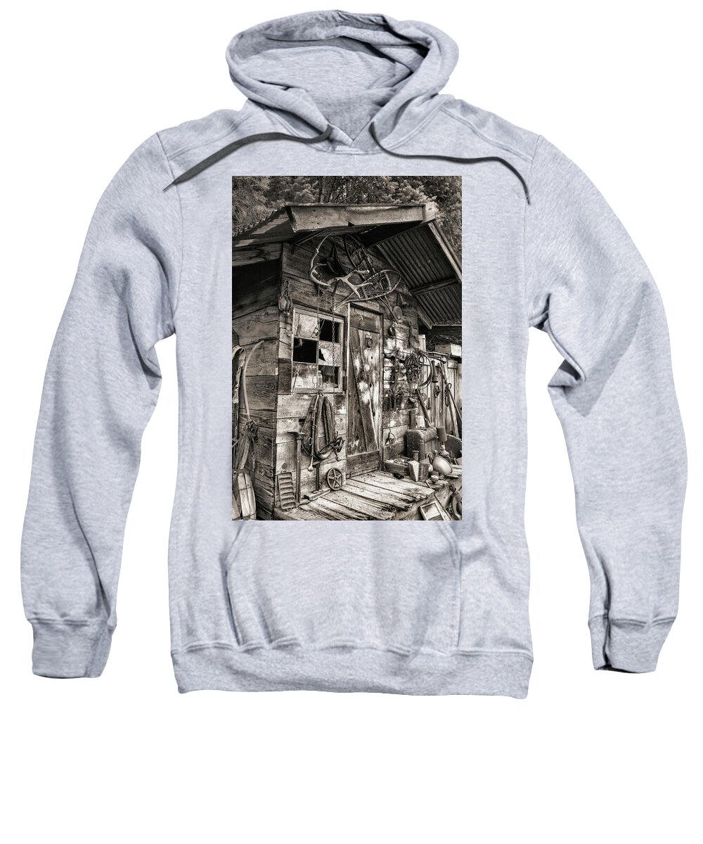 Cabin Sweatshirt featuring the photograph Abandoned by Sally Bauer