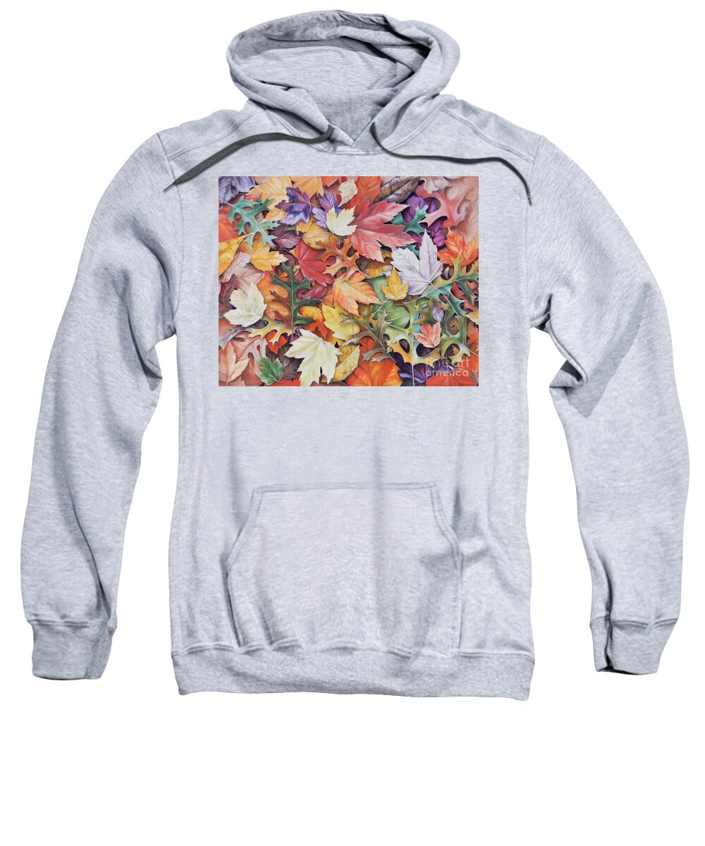 Leaves Sweatshirt featuring the painting Abstract Autumn by K M Pawelec