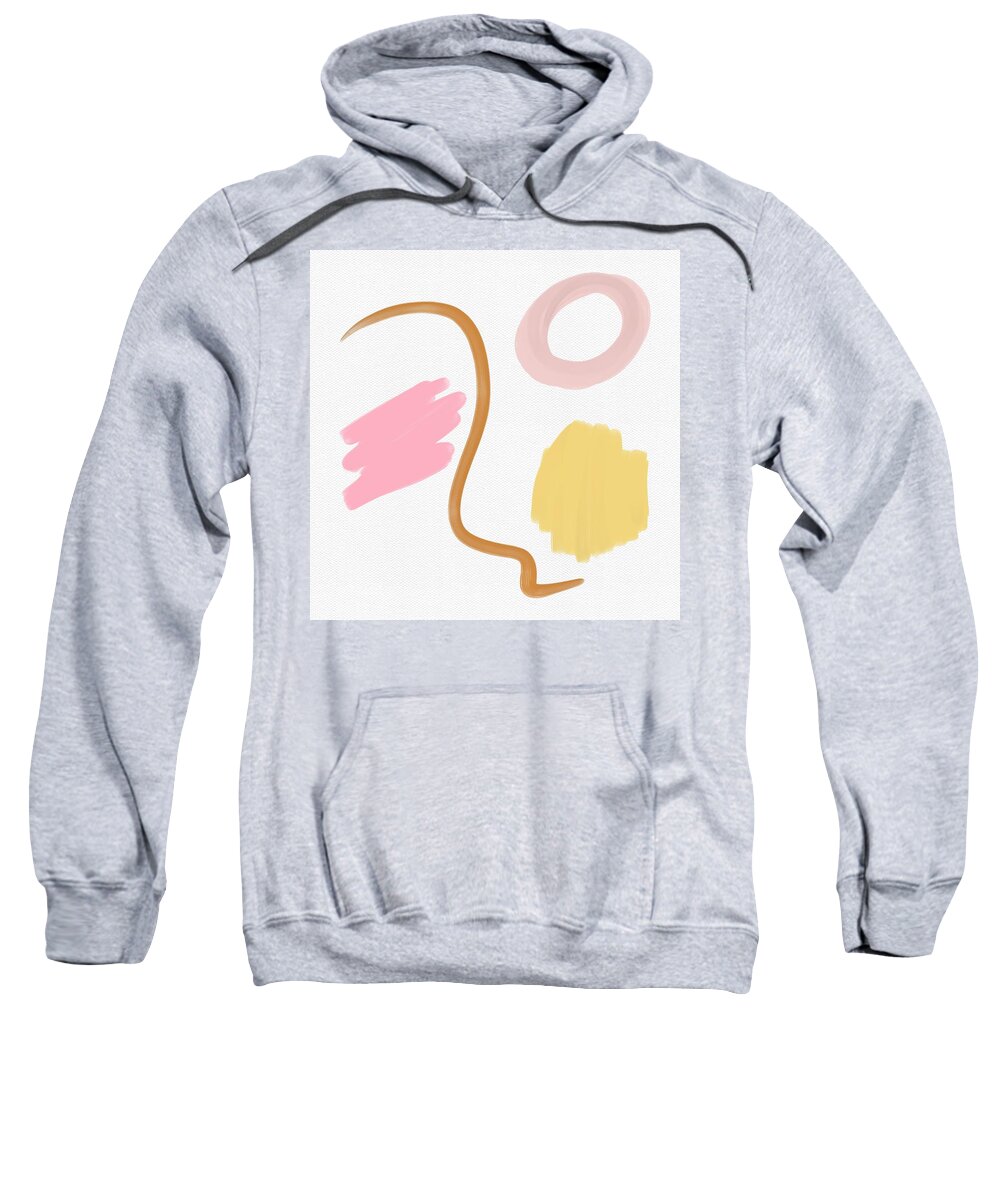 Abstract Sweatshirt featuring the painting Abstract Face by Itsonlythemoon -