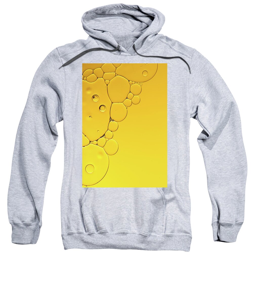 Fluid Sweatshirt featuring the photograph Abstract, image of oil, water and soap with colourful background by Michalakis Ppalis
