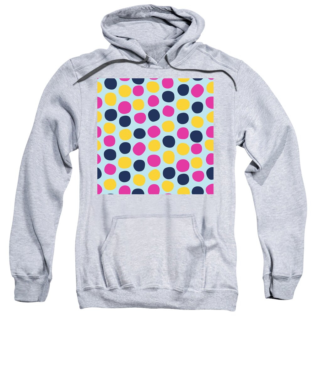Abstract Art Sweatshirt featuring the digital art Abstract Polka Dot Art by Caterina Christakos