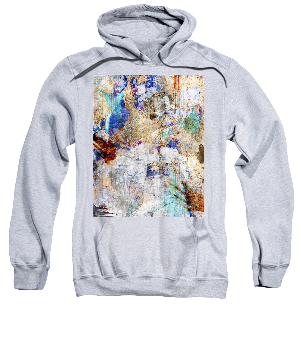 Abstract Sweatshirt featuring the painting Abstract Textured Paint by Sandra Selle Rodriguez