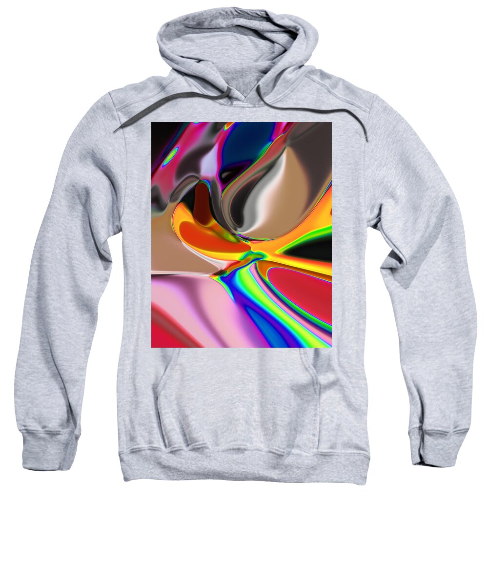 Abstract Sweatshirt featuring the digital art Abstract The diligent quiet rubs ethics. by Martin Stark