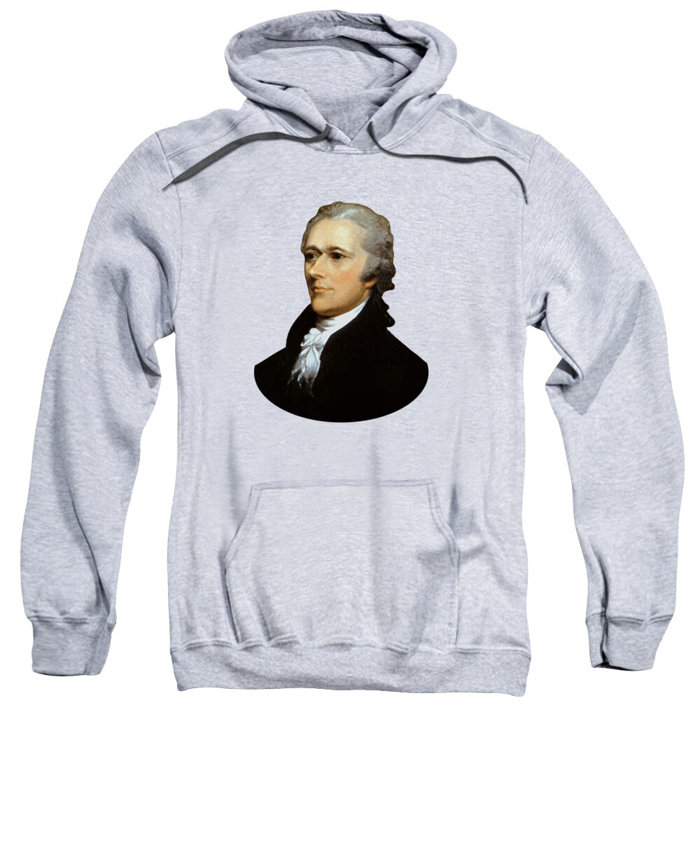 Alexander Hamilton Sweatshirt featuring the painting Alexander Hamilton by War Is Hell Store