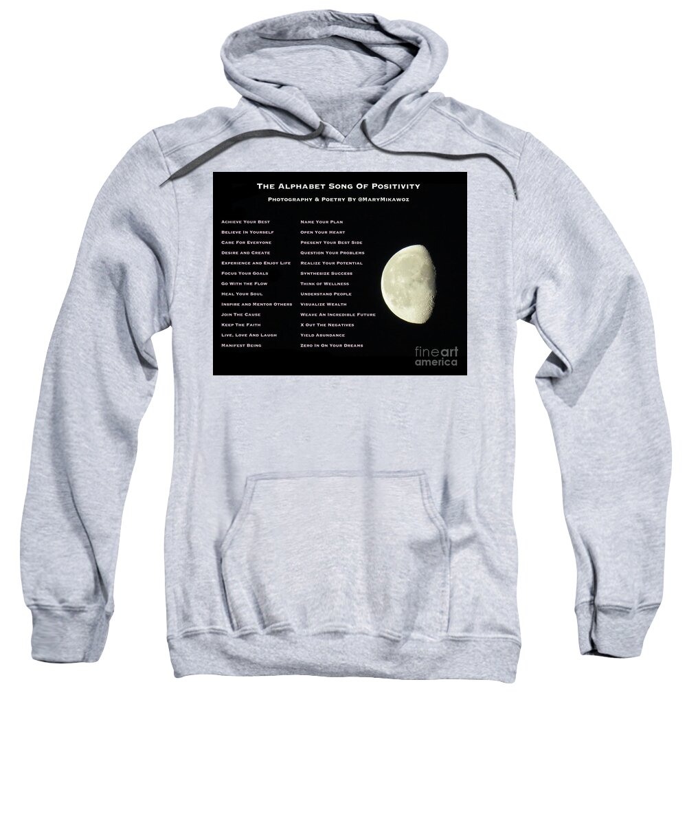 Canada Sweatshirt featuring the photograph Alphabet Song of Positivity by Mary Mikawoz