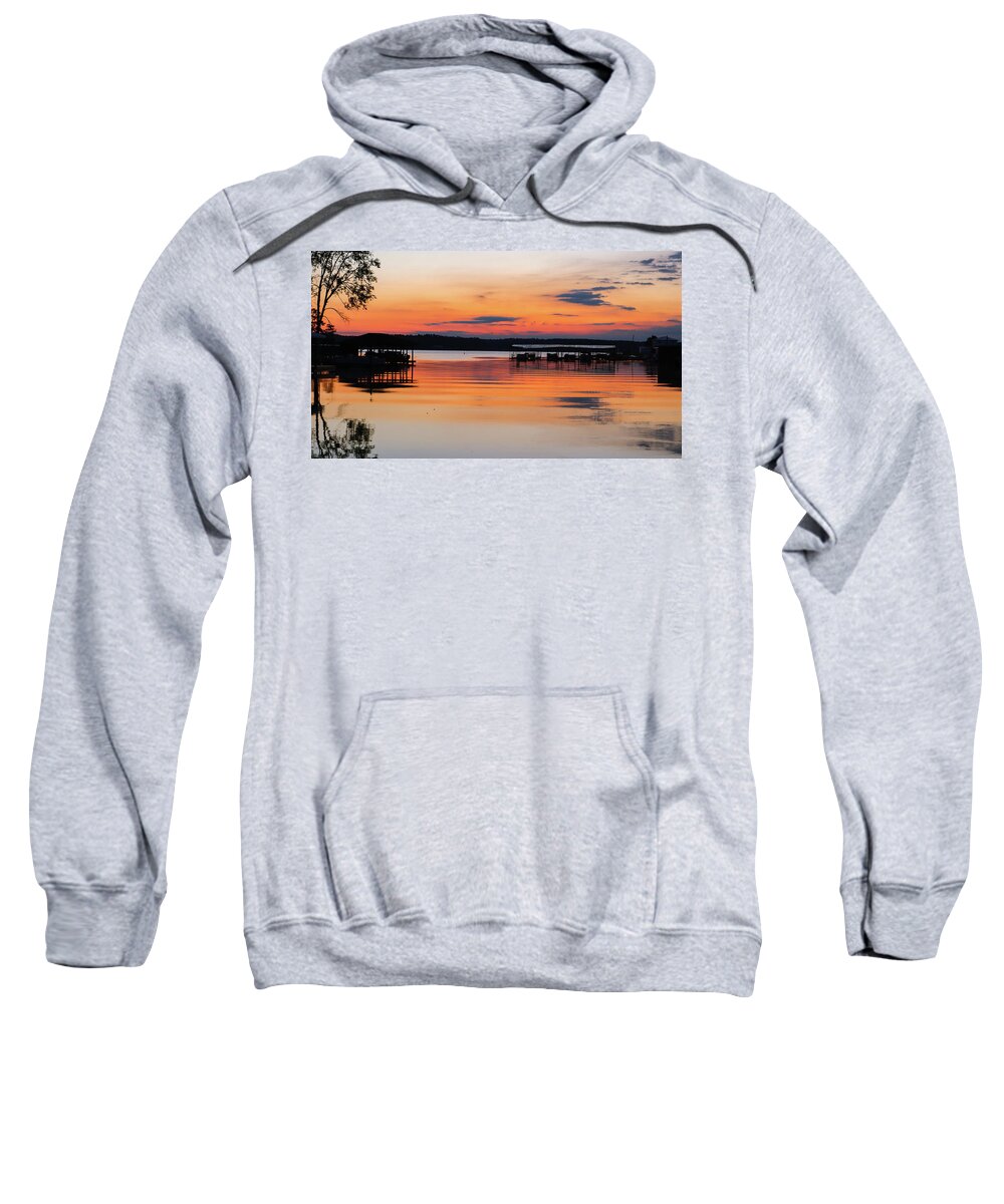 Morning Sweatshirt featuring the photograph An Orange Ink Clouds Morning by Ed Williams