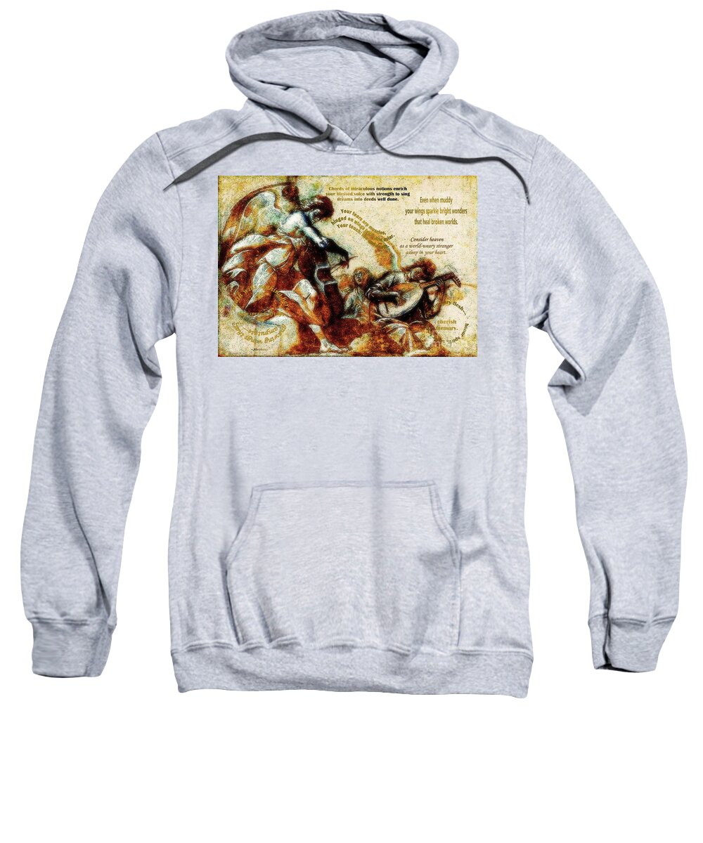 Classic Sweatshirt featuring the painting Angels of Music Revisited by Aberjhani