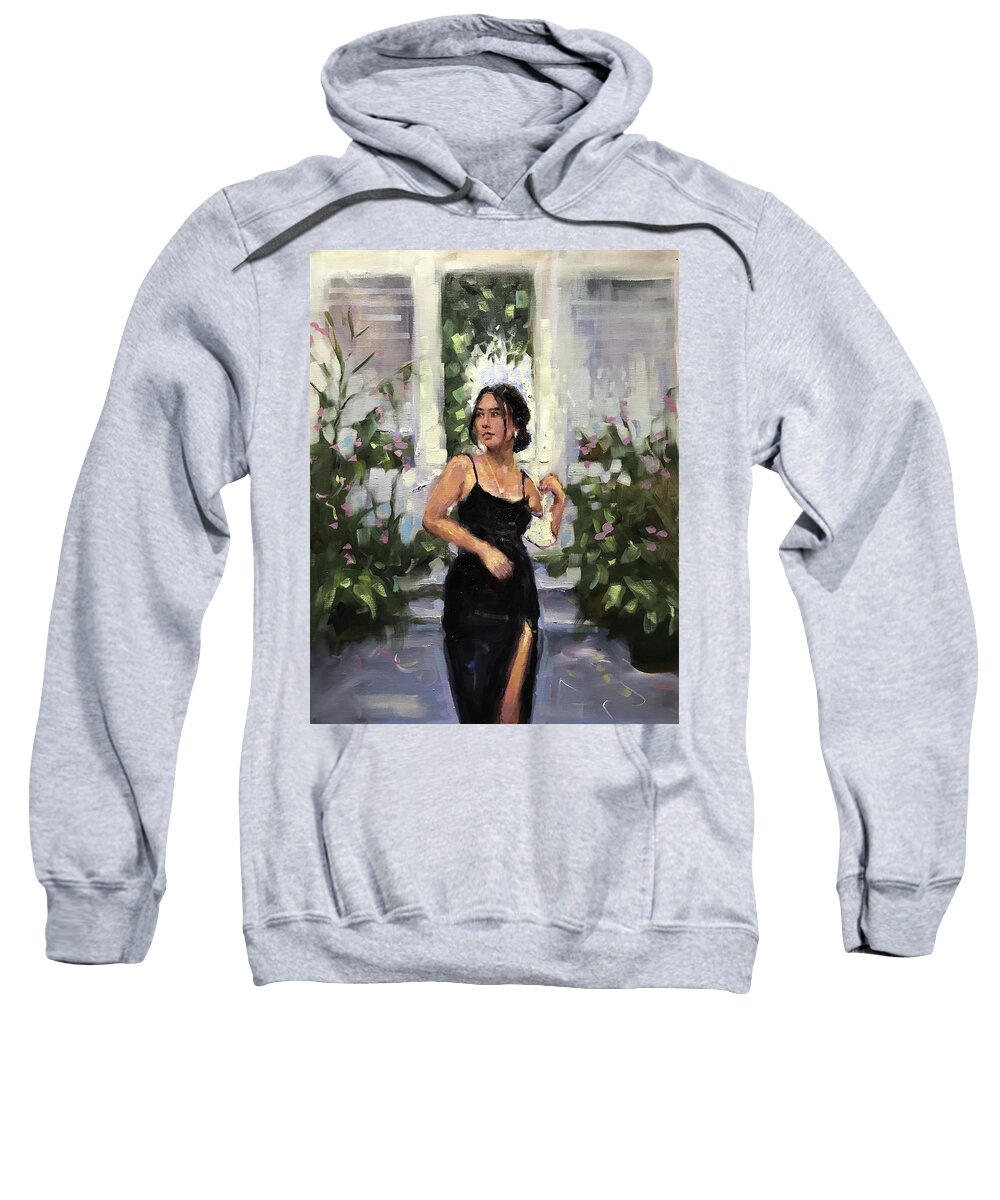 Figurative Sweatshirt featuring the painting Anticipation by Ashlee Trcka