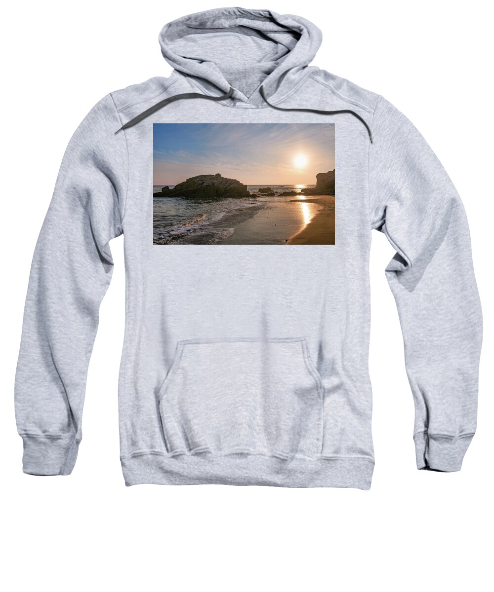 Beach Sweatshirt featuring the photograph Approaching Sunset at the Beach by Matthew DeGrushe