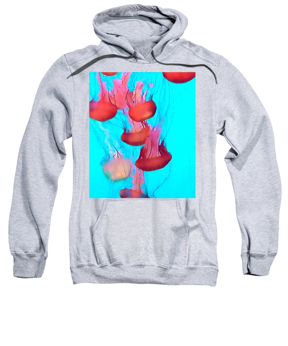 Jellyfish Sweatshirt featuring the photograph Aquatic Adventure by Juliette Becker