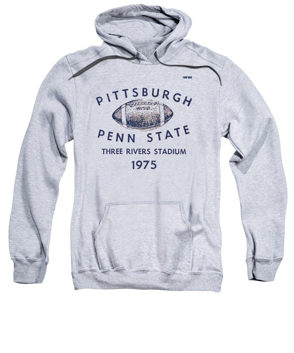 Penn State Sweatshirt featuring the mixed media 1975 Penn State vs. Pittsburgh by Row One Brand