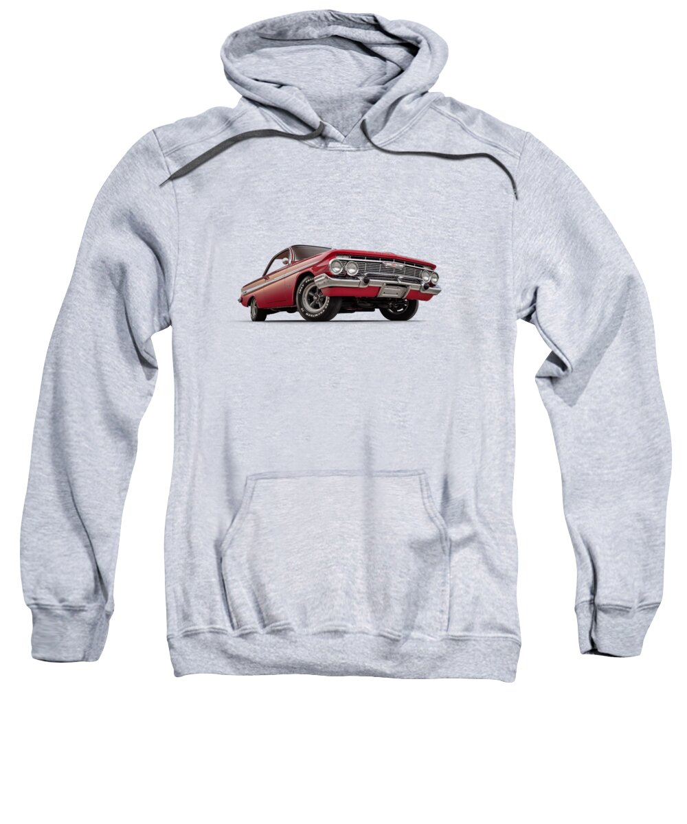 Chevy Sweatshirt featuring the digital art 61 Impala SS by Douglas Pittman
