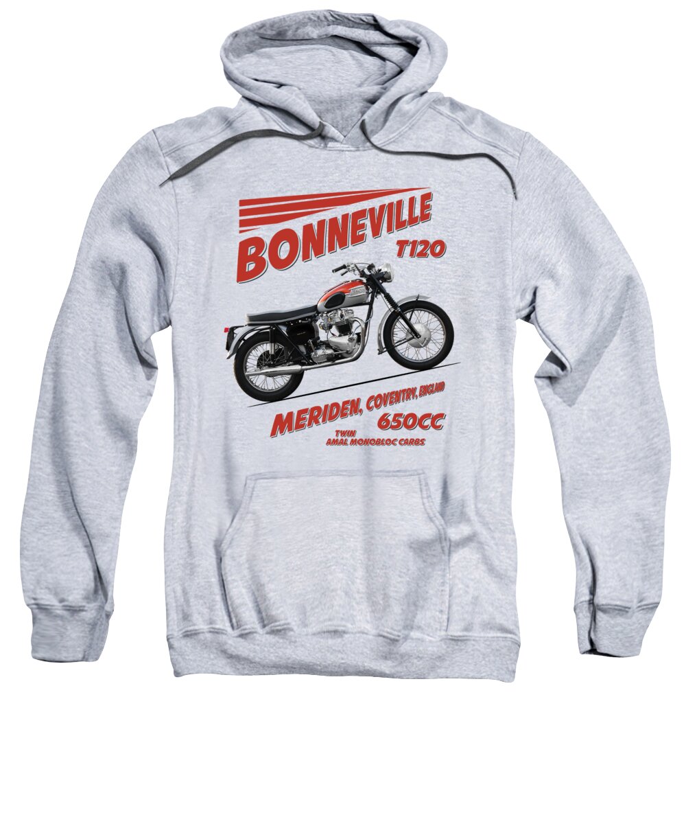 Bonneville T120 Sweatshirt featuring the photograph Bonneville T120 1962 by Mark Rogan
