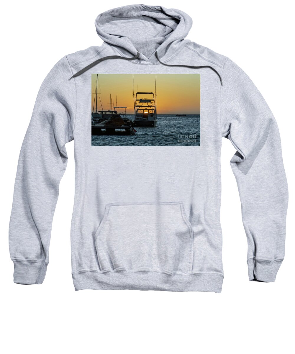 Sunset Sweatshirt featuring the photograph Aruba Sunset by Tom Watkins PVminer pixs