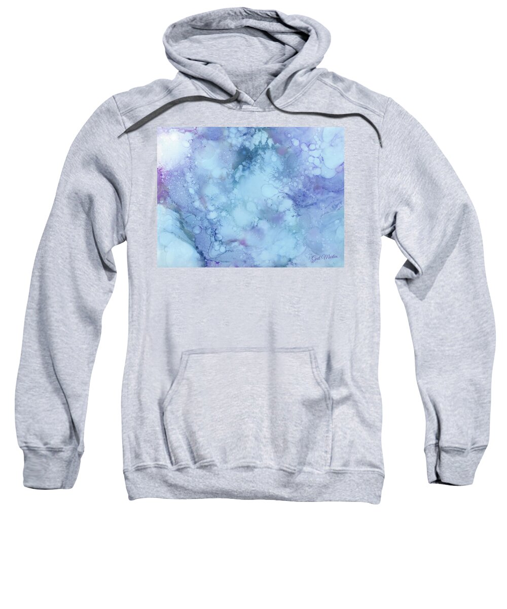 Blue Sweatshirt featuring the painting Atlantis 1 by Gail Marten