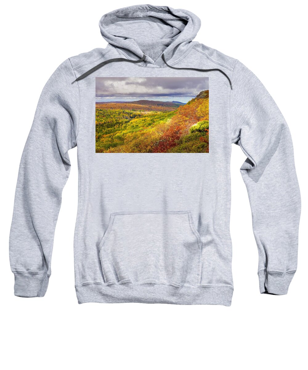 Scenic Sweatshirt featuring the photograph Autumn in Copper Harbor by Susan Rydberg