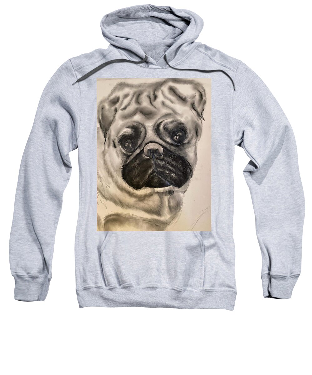  Sweatshirt featuring the drawing Ayden by Angie ONeal