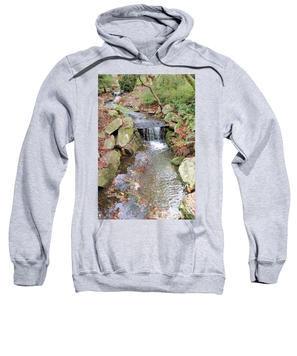 Brook Sweatshirt featuring the photograph Babbling Brook by Kimberly Furey