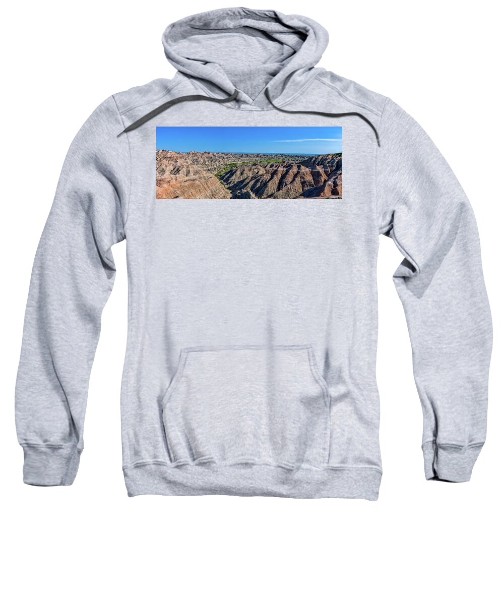 Badlands Sweatshirt featuring the photograph Badlands Planet by Chris Spencer