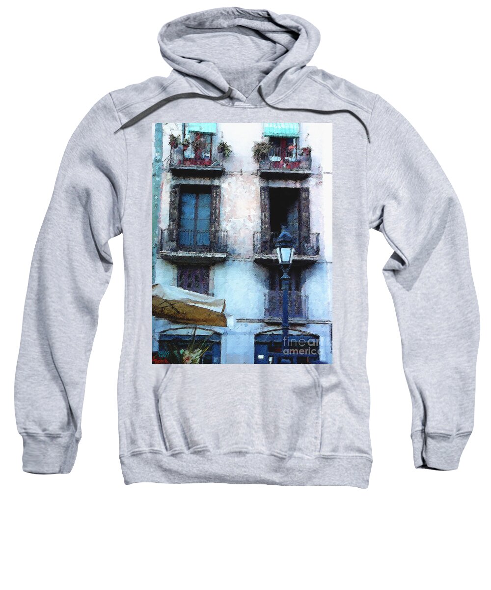 Barcelona Sweatshirt featuring the photograph Barcelona Balconies by Brian Watt