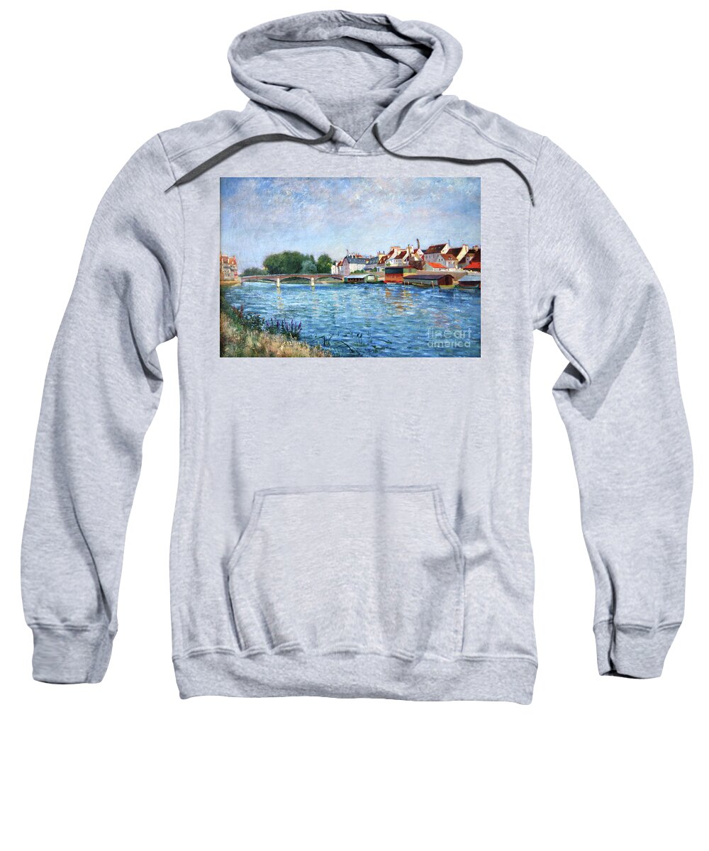 Leo Gausson Sweatshirt featuring the photograph Bateaux a Lagny by Jack Torcello