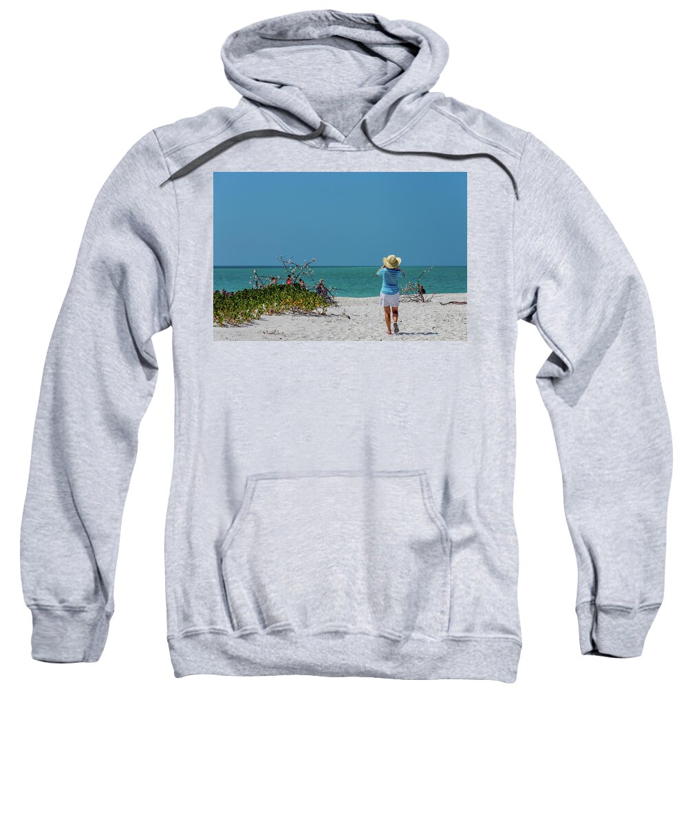 Sun Sweatshirt featuring the photograph Beach Lover by John A Megaw