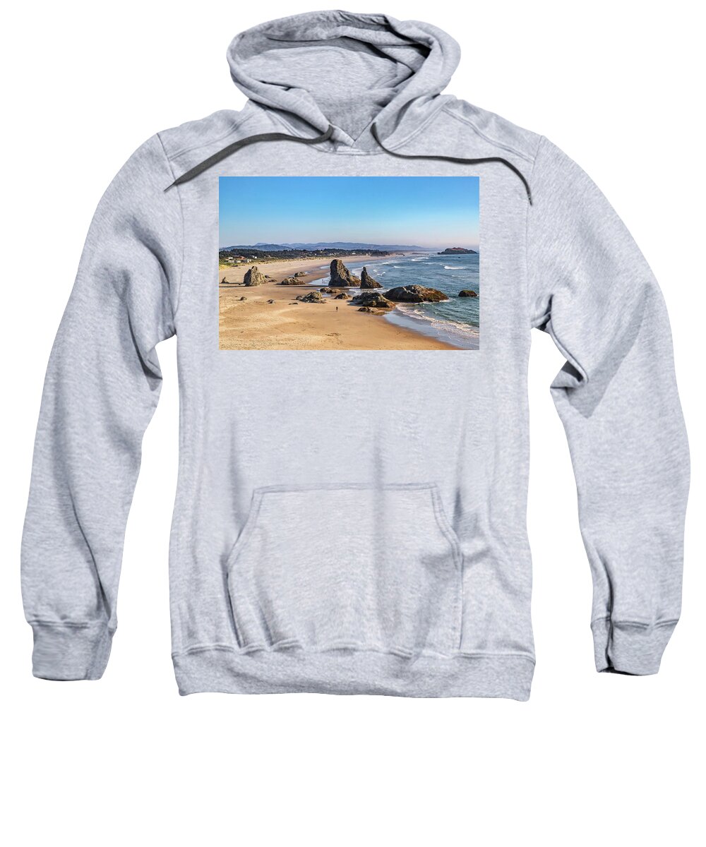 Beach Sweatshirt featuring the photograph Beach Rocks by Loyd Towe Photography