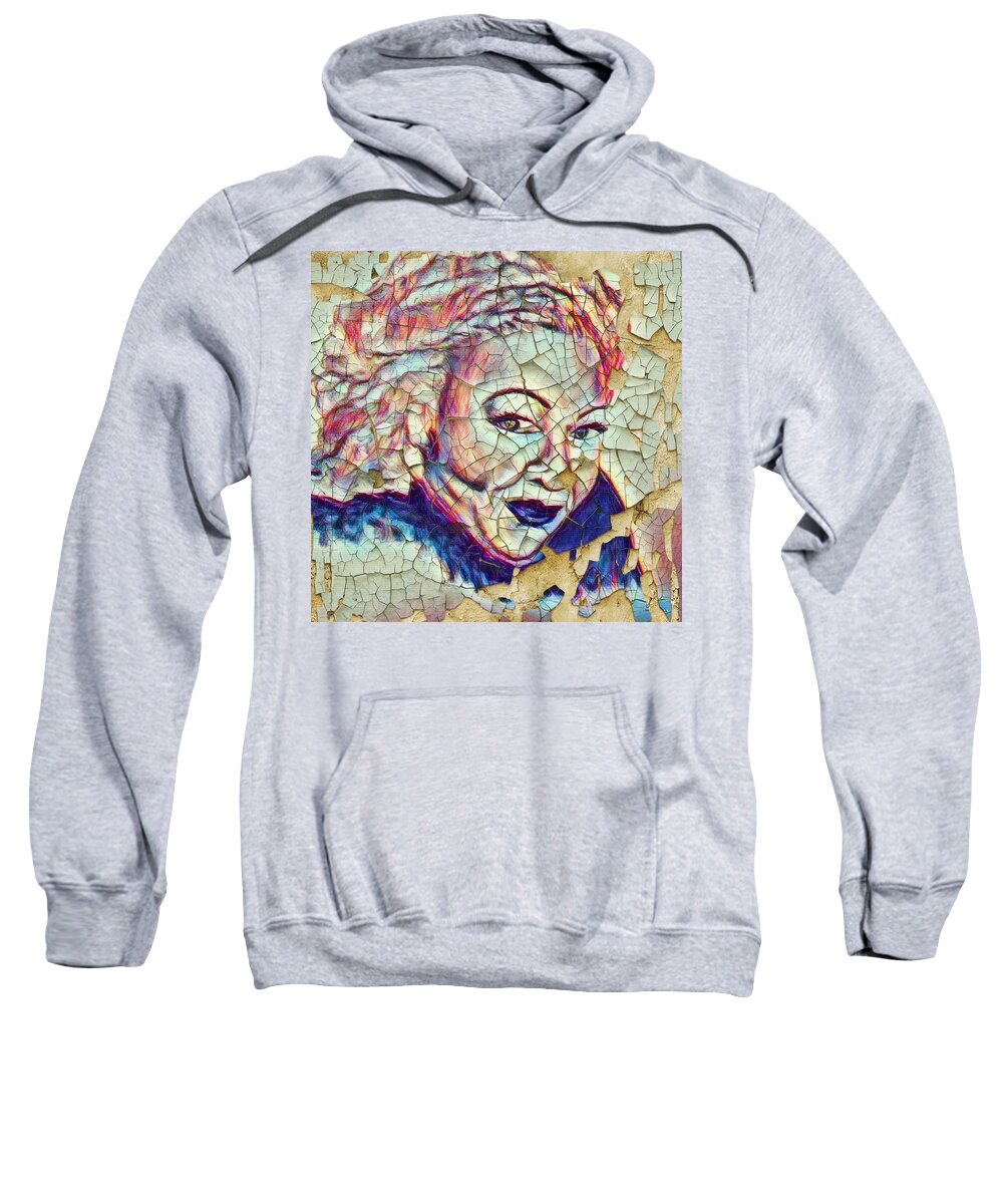  Sweatshirt featuring the painting Beloved Toni by Angie ONeal