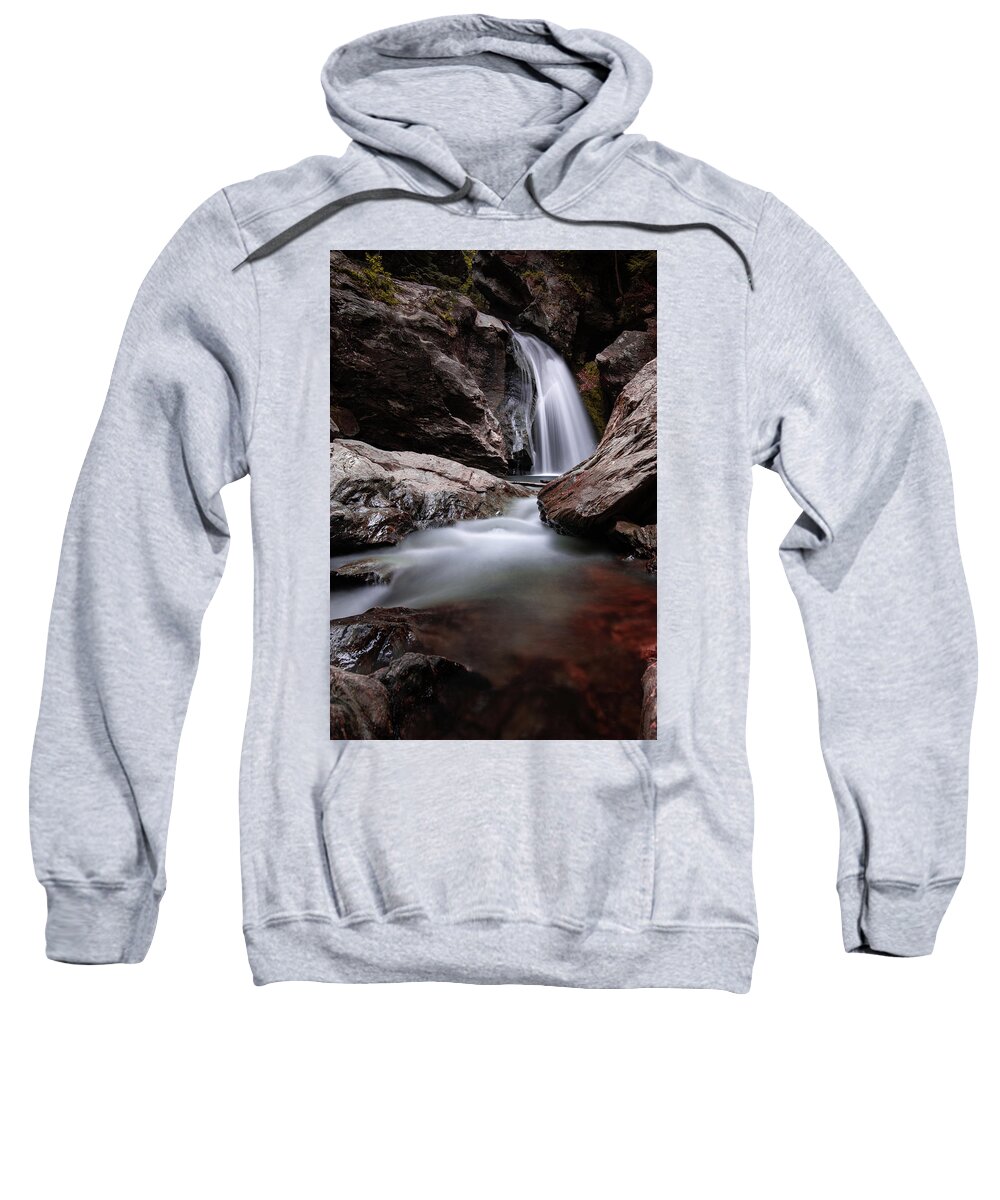 Bolders Sweatshirt featuring the photograph Bingham Falls at the Smugglers' Notch 1 by Dimitry Papkov