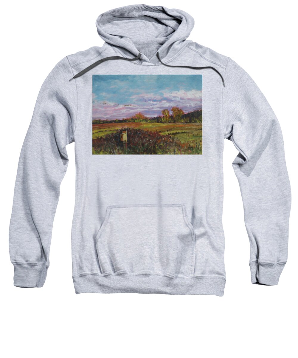  Sweatshirt featuring the painting Bird House by Douglas Jerving