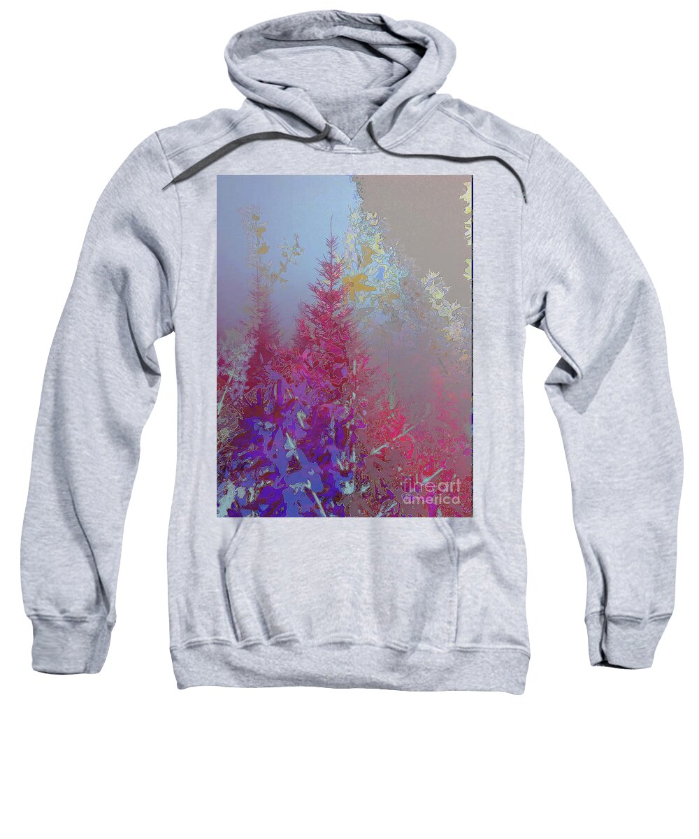 Nature Sweatshirt featuring the digital art Blissed Out in Nature by Alexandra Vusir
