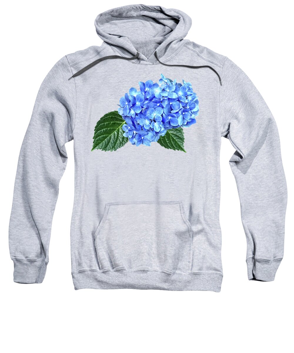 Hydrangea Sweatshirt featuring the photograph Blue Hydrangea by Susan Savad
