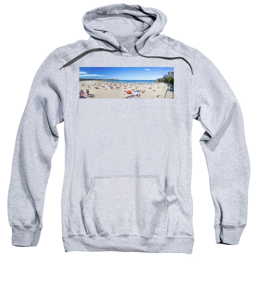 Bondi Beach Panorama Sweatshirt featuring the photograph Bondi Vibe by Az Jackson