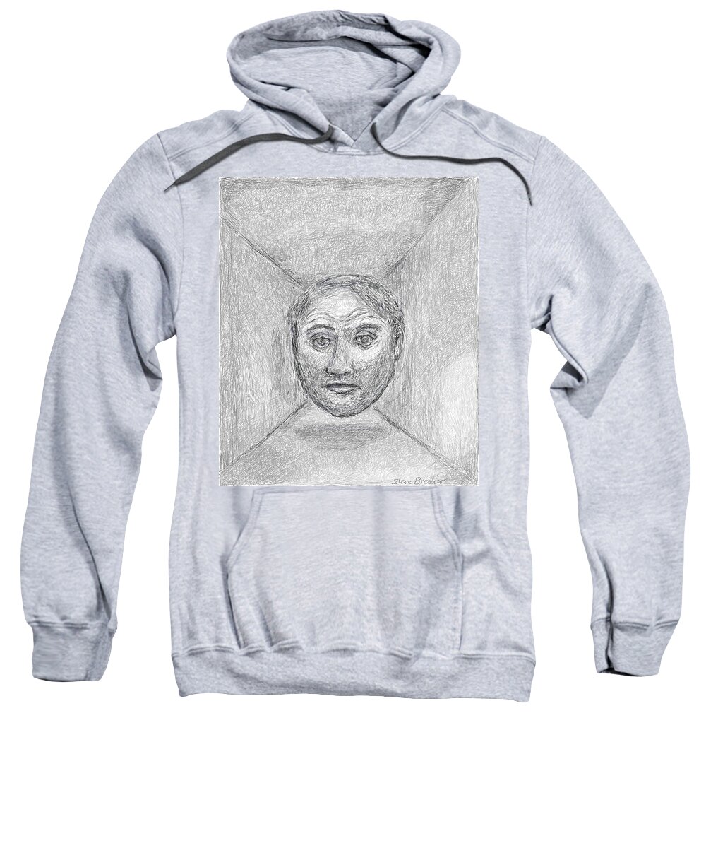 Head Sweatshirt featuring the digital art Boxed In by Steve Breslow