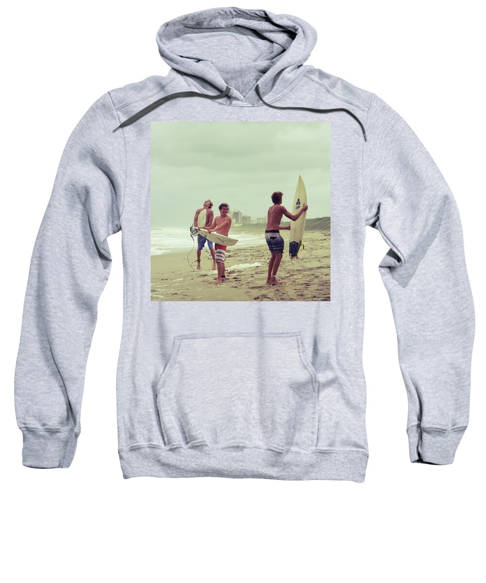 Surfer Sweatshirt featuring the photograph Boys Of Summer by Laura Fasulo