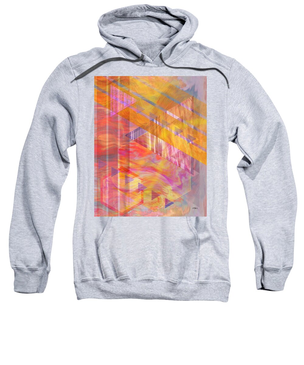Affordable Art Sweatshirt featuring the digital art Bright Dawn by Studio B Prints