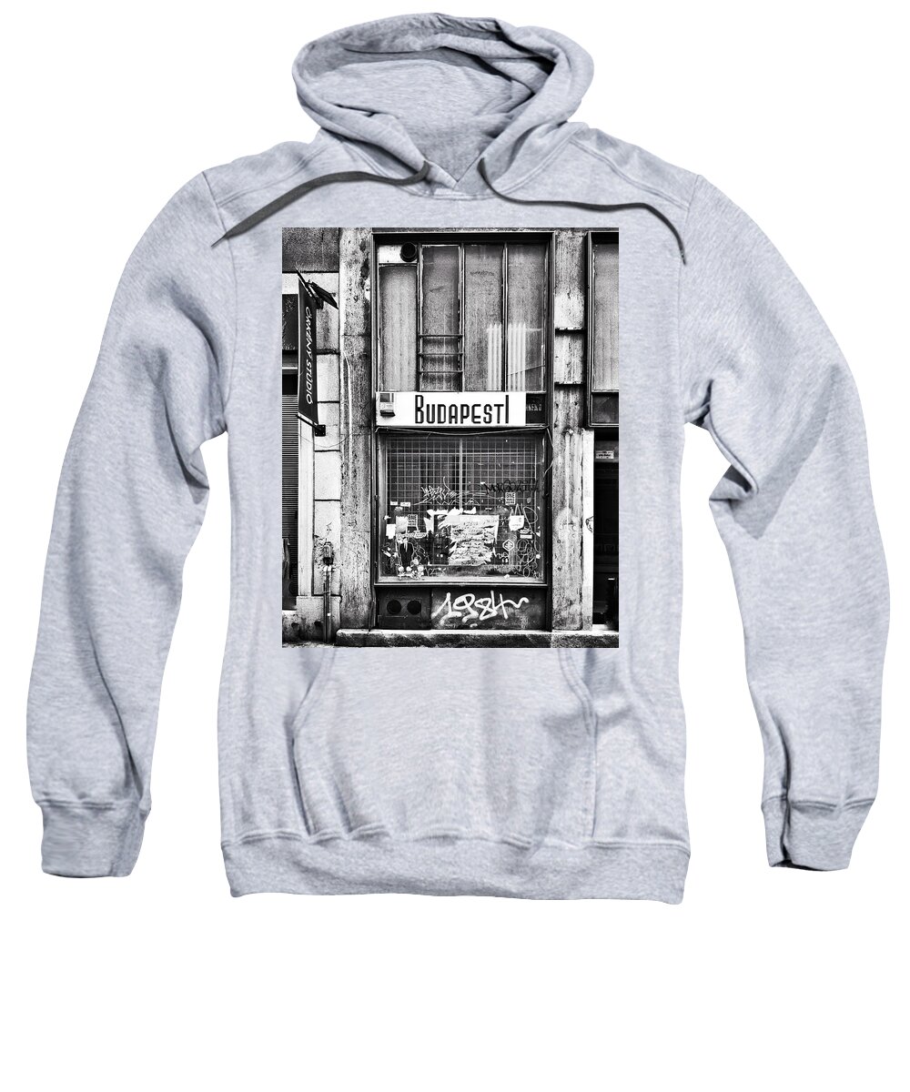 Budapest Sweatshirt featuring the photograph Budapest Street Scene by Tito Slack