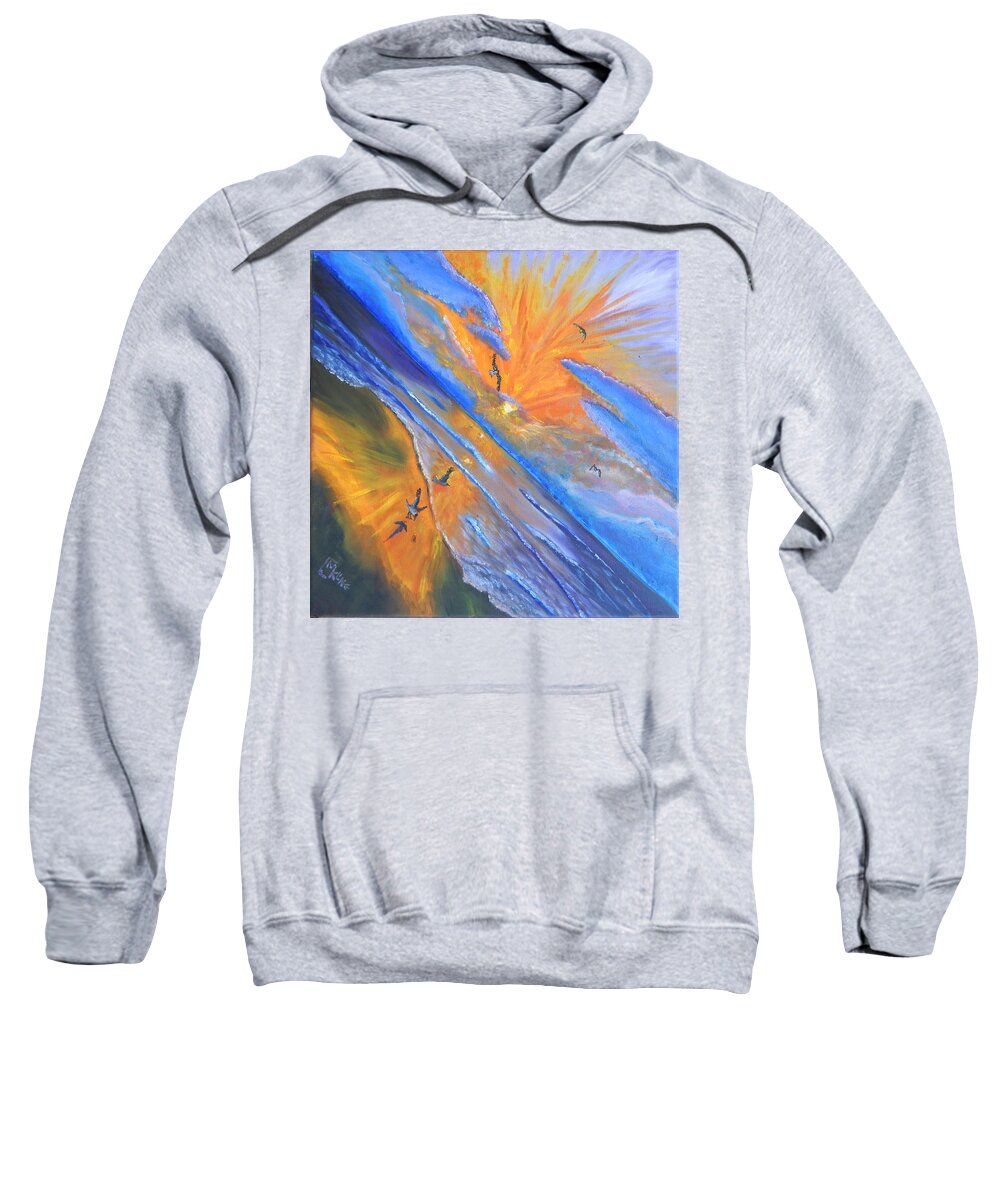 Sunrise Sweatshirt featuring the painting Cacophony 1 by Mike Kling