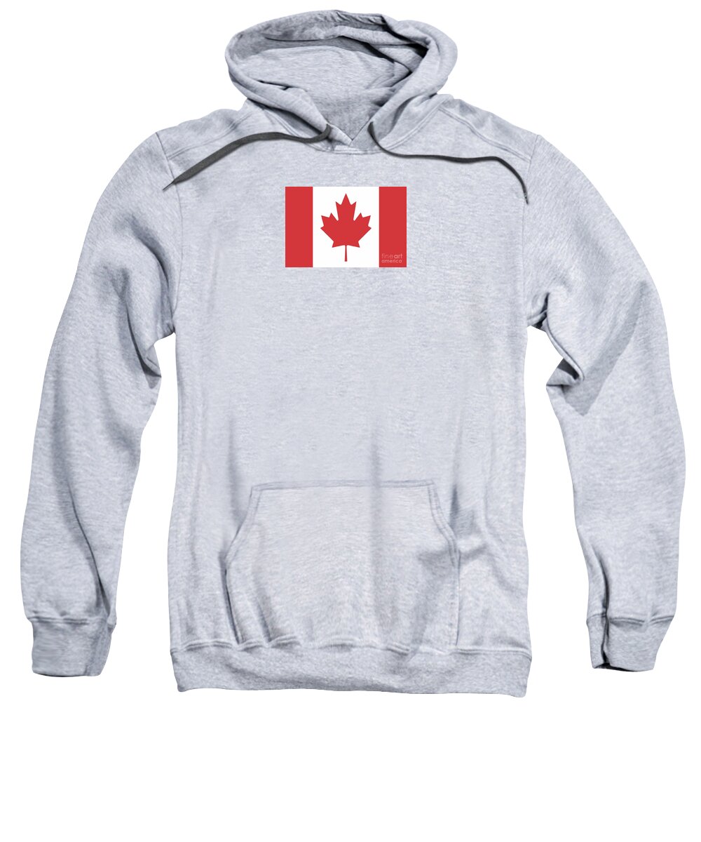 Canada Sweatshirt featuring the mixed media Canadian Canada Flag by Queen Elizabeth ll