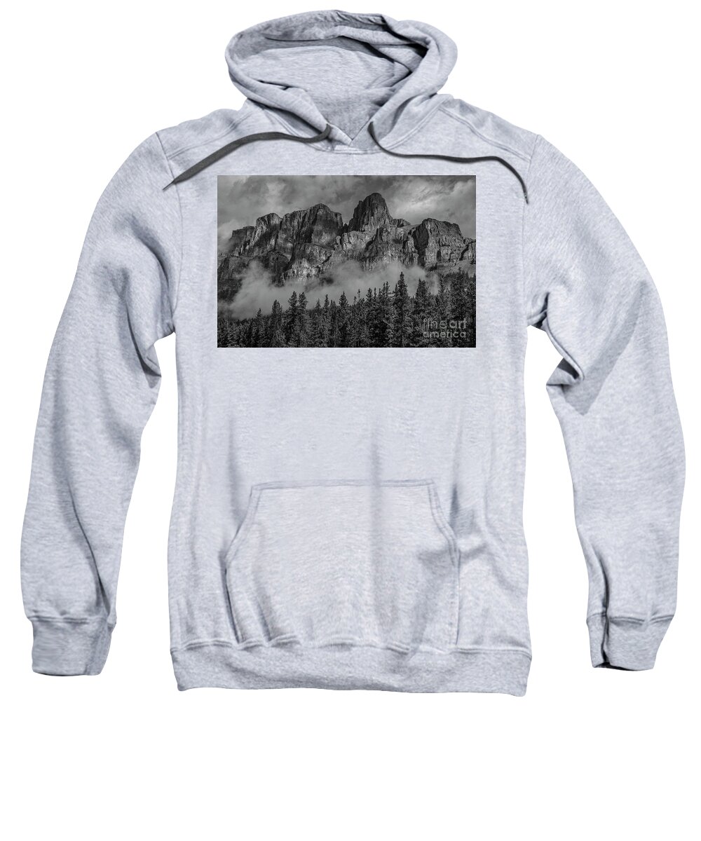 Black And White Sweatshirt featuring the photograph Canadian Castles by Seth Betterly