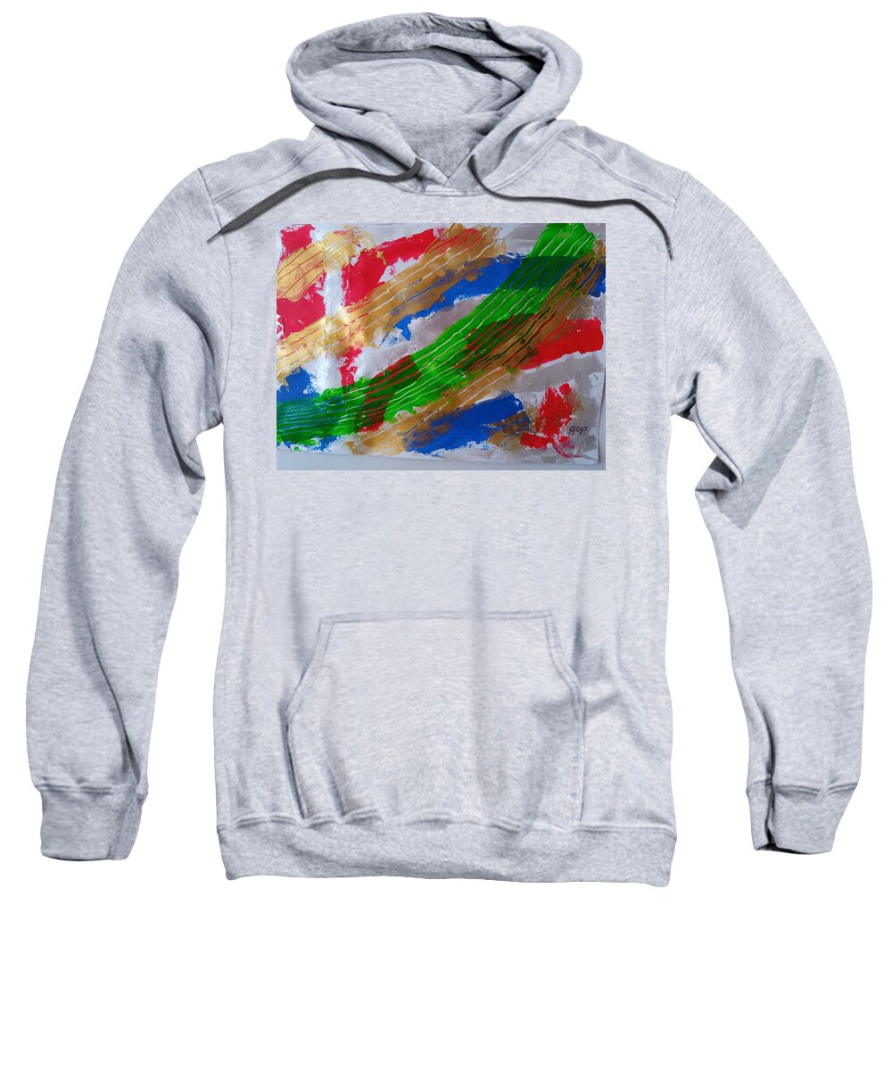  Sweatshirt featuring the painting Caos63 open artwork by Giuseppe Monti