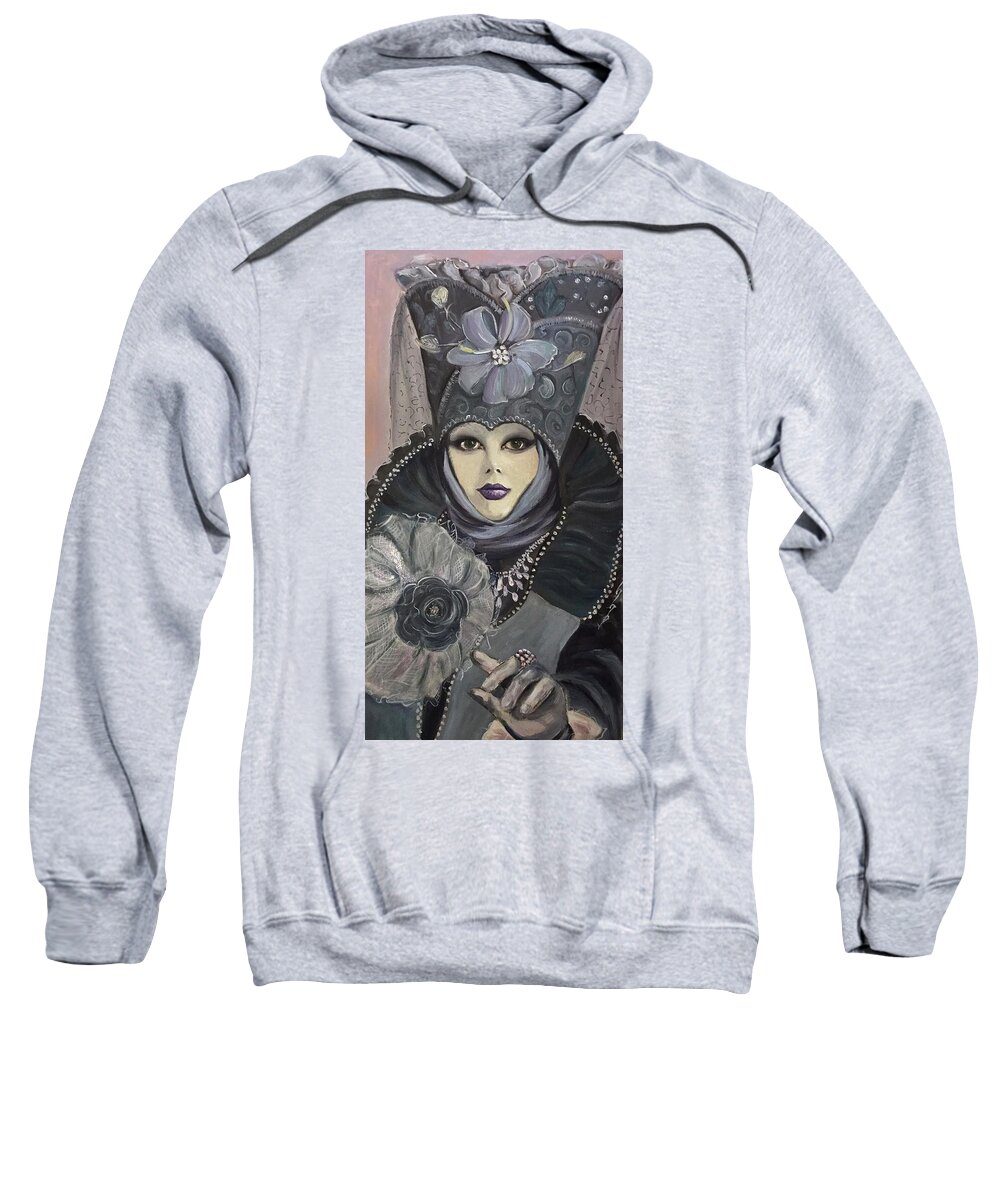Carnaval Sweatshirt featuring the painting Carnaval by Lana Sylber