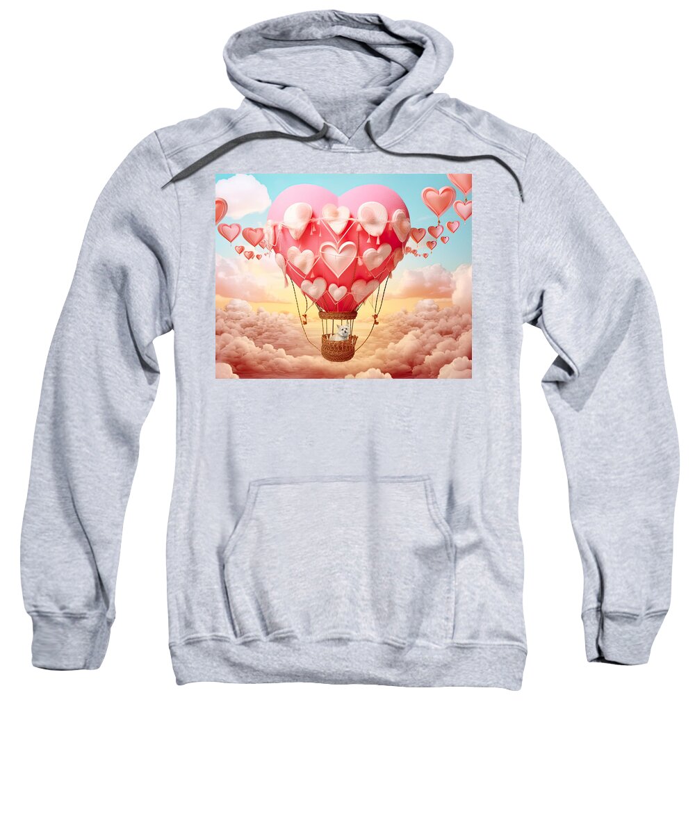  Sweatshirt featuring the photograph Cassie in Balloon 2 by Rebecca Cozart