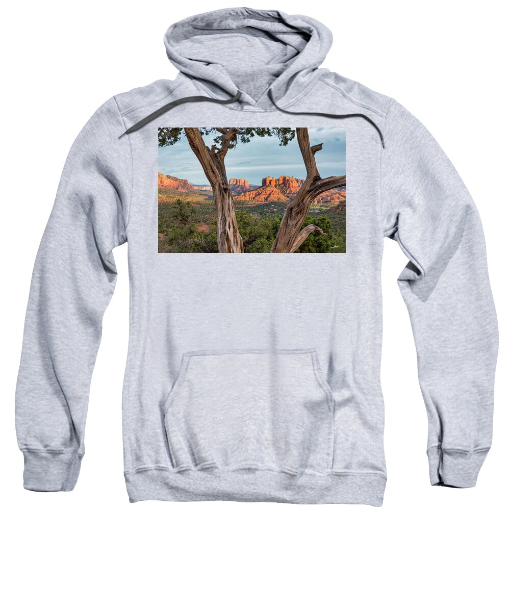 Cathedral Rock Sweatshirt featuring the photograph Cathedral Rock by Jurgen Lorenzen