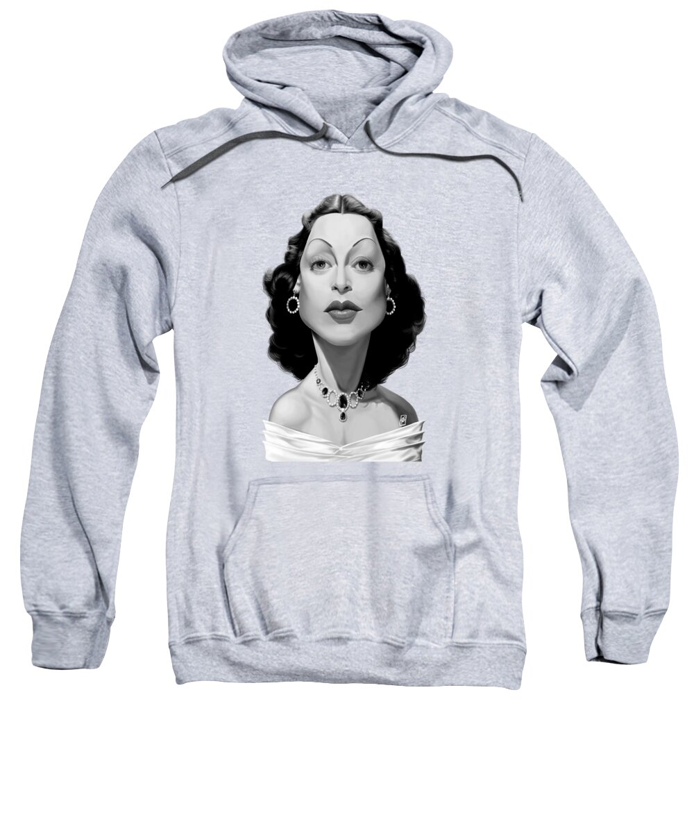 Illustration Sweatshirt featuring the digital art Celebrity Sunday - Hedy Lamarr by Rob Snow