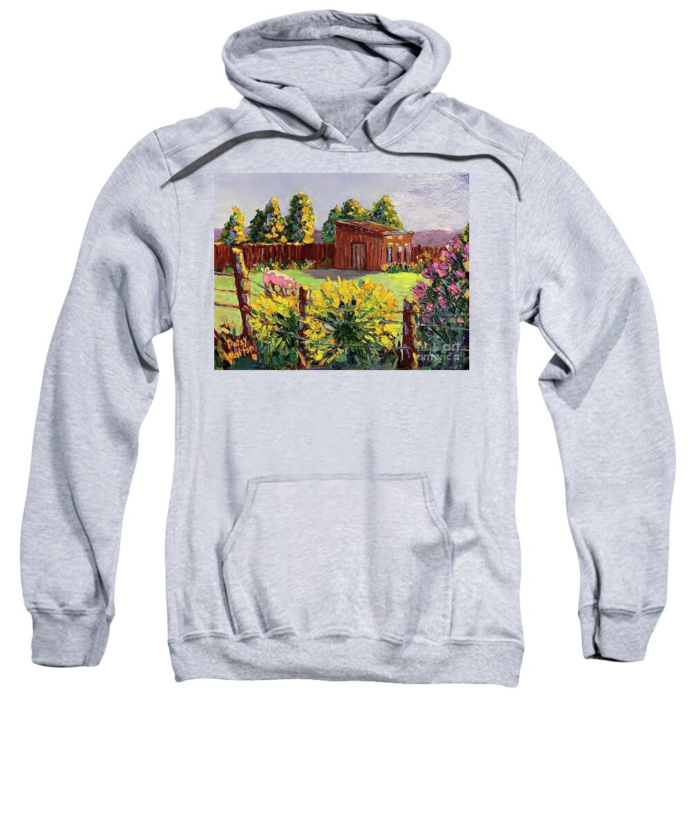 Chamesa Sweatshirt featuring the painting Chamesa In Bloom by Patsy Walton