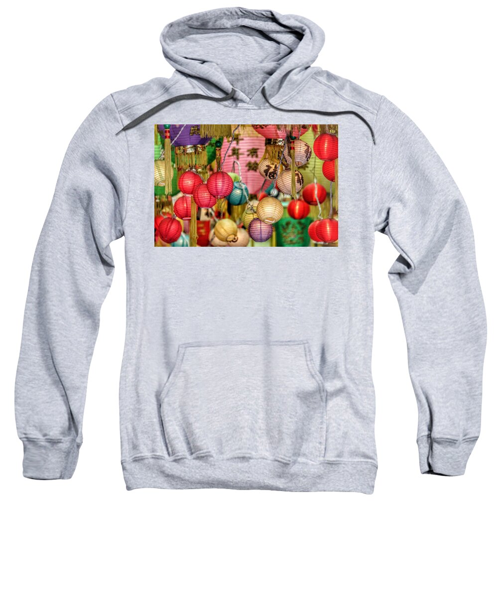 Chinese New Year Sweatshirt featuring the photograph Chinese Lanterns by Bobby Villapando