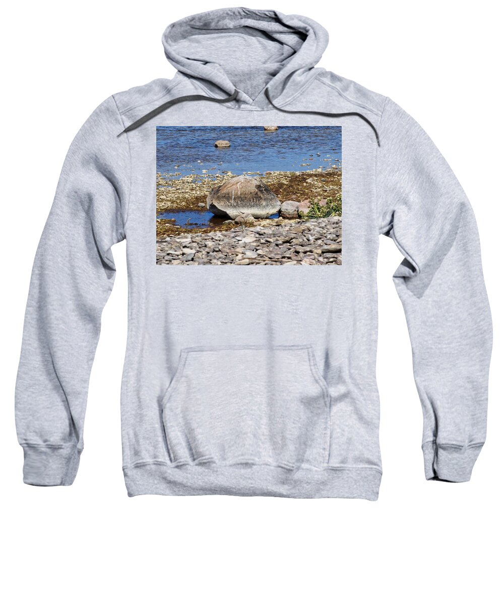 Rocky Sweatshirt featuring the photograph Close-up from an rocky beach by Eva-Maria Di Bella