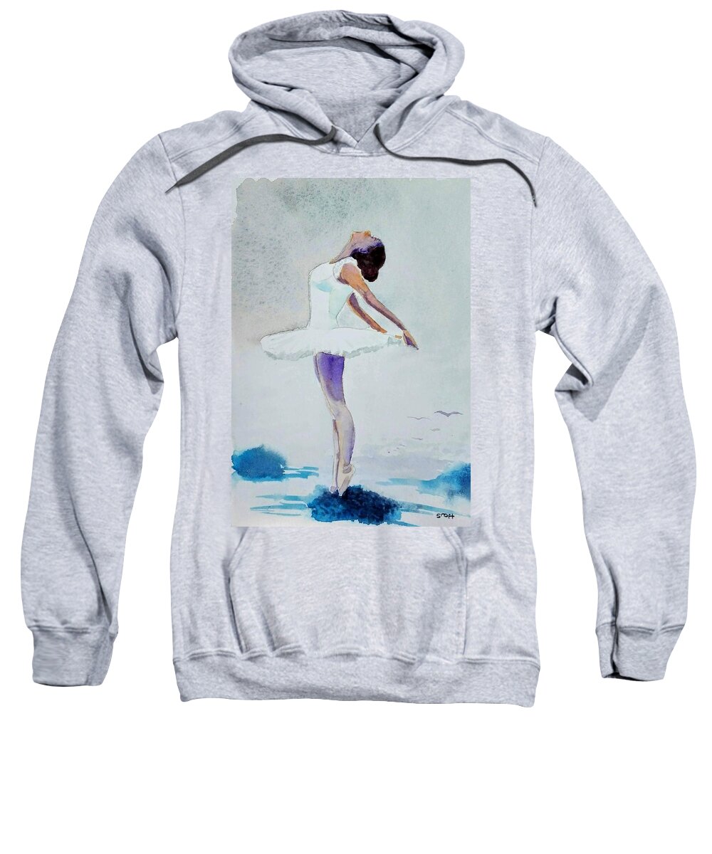 Portrait Sweatshirt featuring the painting Cloud Dance by Sandie Croft
