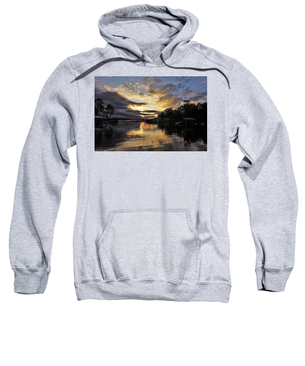 Lake Sweatshirt featuring the photograph Cloud Explosion Sunrise by Ed Williams